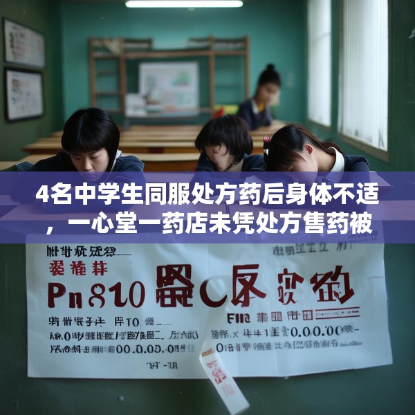 4名中学生同服处方药后身体不适，一心堂一药店未凭处方售药被罚1万元