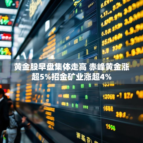 黄金股早盘集体走高 赤峰黄金涨超5%招金矿业涨超4%