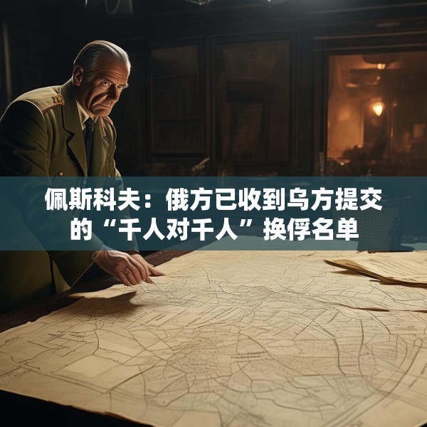 佩斯科夫：俄方已收到乌方提交的“千人对千人”换俘名单
