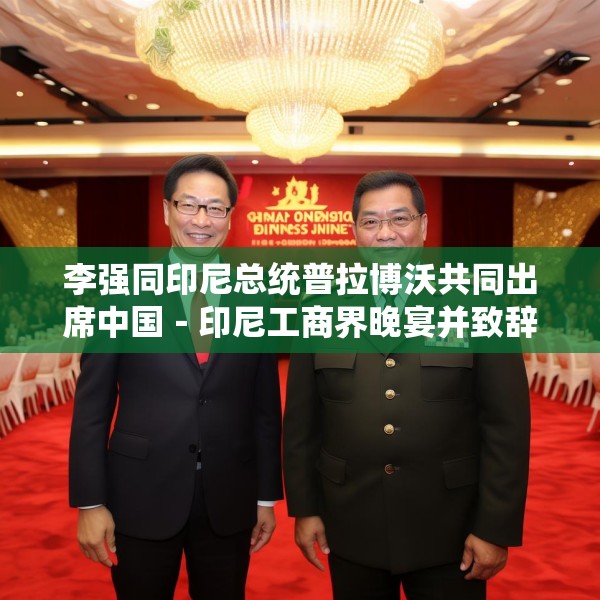 李强同印尼总统普拉博沃共同出席中国－印尼工商界晚宴并致辞
