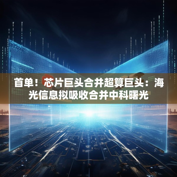 首单！芯片巨头合并超算巨头：海光信息拟吸收合并中科曙光