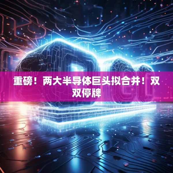 重磅！两大半导体巨头拟合并！双双停牌