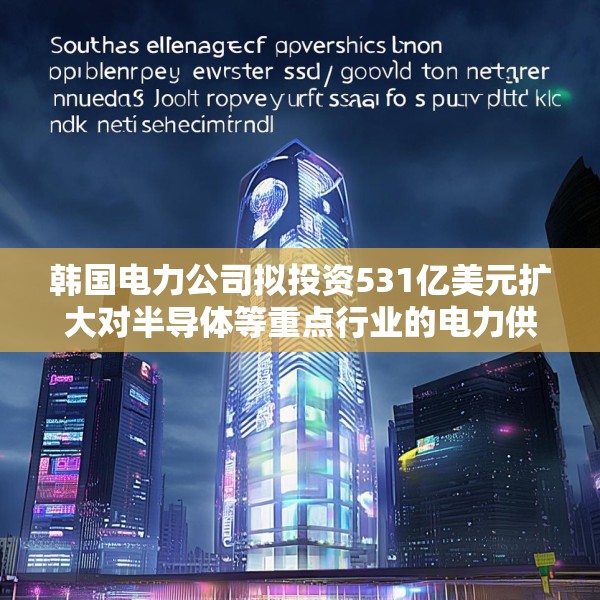 韩国电力公司拟投资531亿美元扩大对半导体等重点行业的电力供应