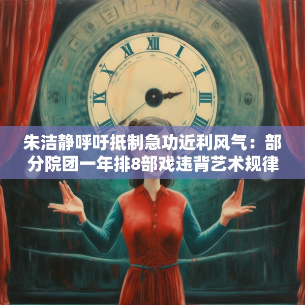 朱洁静呼吁抵制急功近利风气：部分院团一年排8部戏违背艺术规律