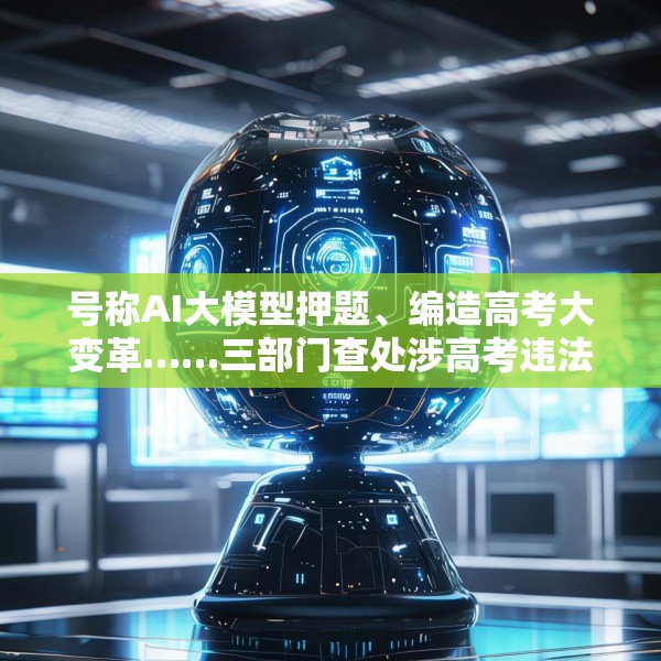 号称AI大模型押题、编造高考大变革……三部门查处涉高考违法有害信息