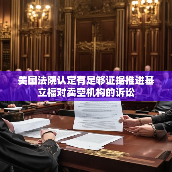 美国法院认定有足够证据推进基立福对卖空机构的诉讼