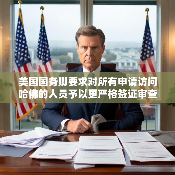 美国国务卿要求对所有申请访问哈佛的人员予以更严格签证审查