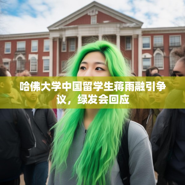 哈佛大学中国留学生蒋雨融引争议，绿发会回应