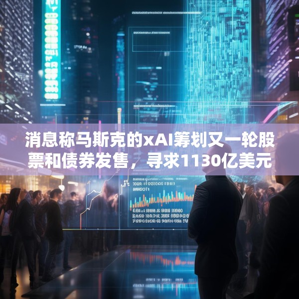 消息称马斯克的xAI筹划又一轮股票和债券发售，寻求1130亿美元估值