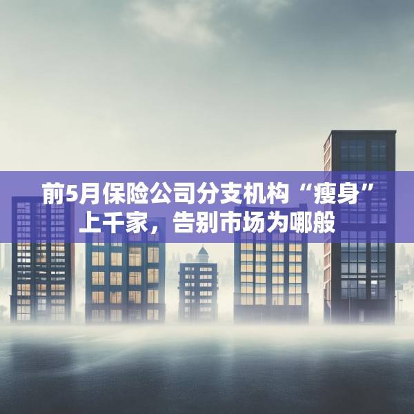 前5月保险公司分支机构“瘦身”上千家，告别市场为哪般