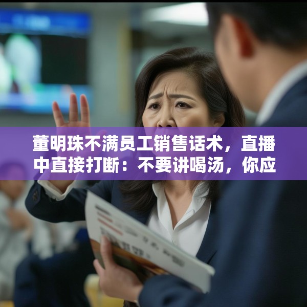 董明珠不满员工销售话术，直播中直接打断：不要讲喝汤，你应该讲为什么大厨喜欢用这样的锅煲汤