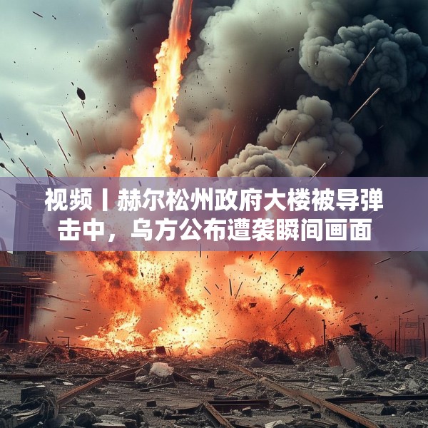 视频丨赫尔松州政府大楼被导弹击中，乌方公布遭袭瞬间画面