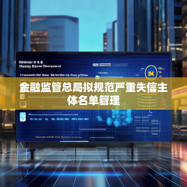 金融监管总局拟规范严重失信主体名单管理