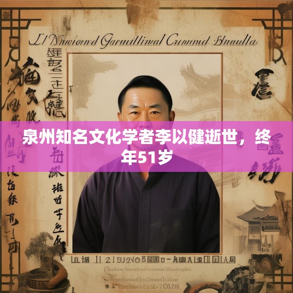 泉州知名文化学者李以健逝世，终年51岁