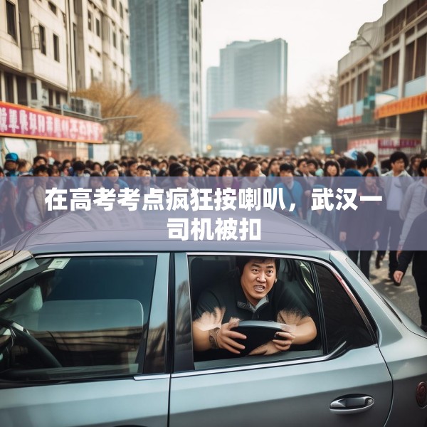 在高考考点疯狂按喇叭，武汉一司机被扣