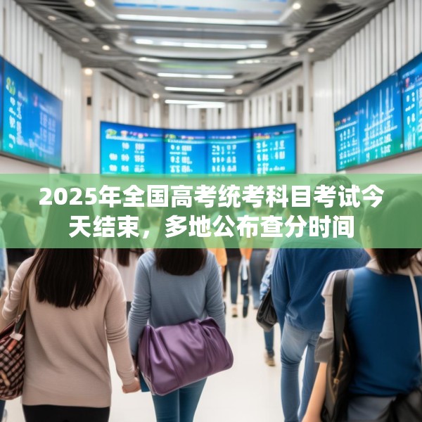 2025年全国高考统考科目考试今天结束，多地公布查分时间