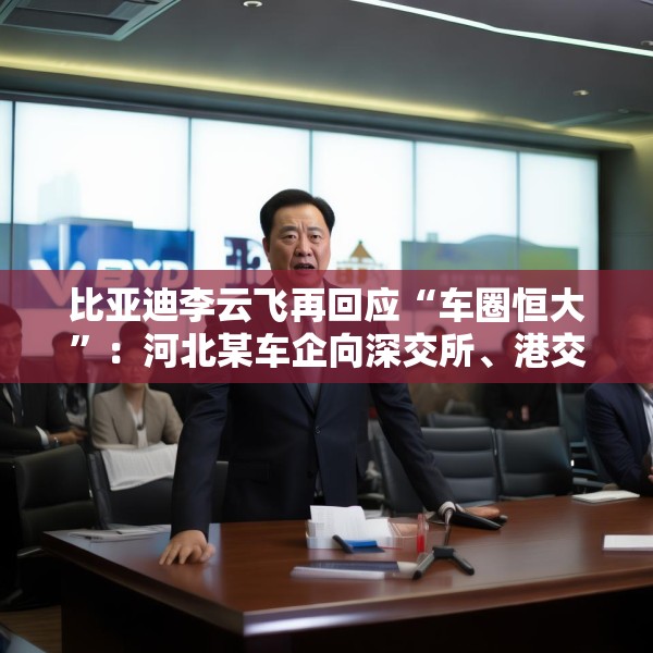 比亚迪李云飞再回应“车圈恒大”：河北某车企向深交所、港交所及监管机构恶意举报比亚迪