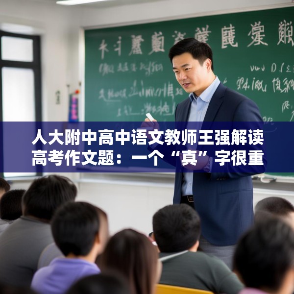 人大附中高中语文教师王强解读高考作文题：一个“真”字很重要