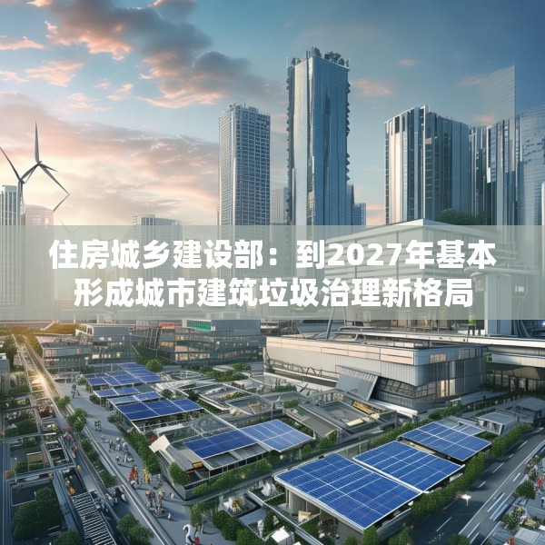 住房城乡建设部：到2027年基本形成城市建筑垃圾治理新格局