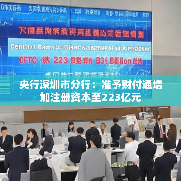 央行深圳市分行：准予财付通增加注册资本至223亿元