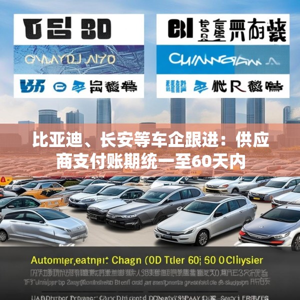 比亚迪、长安等车企跟进：供应商支付账期统一至60天内