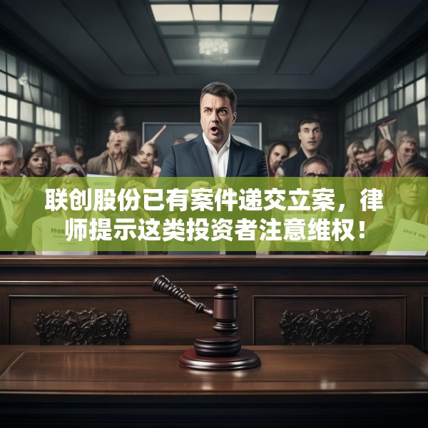 联创股份已有案件递交立案，律师提示这类投资者注意维权！