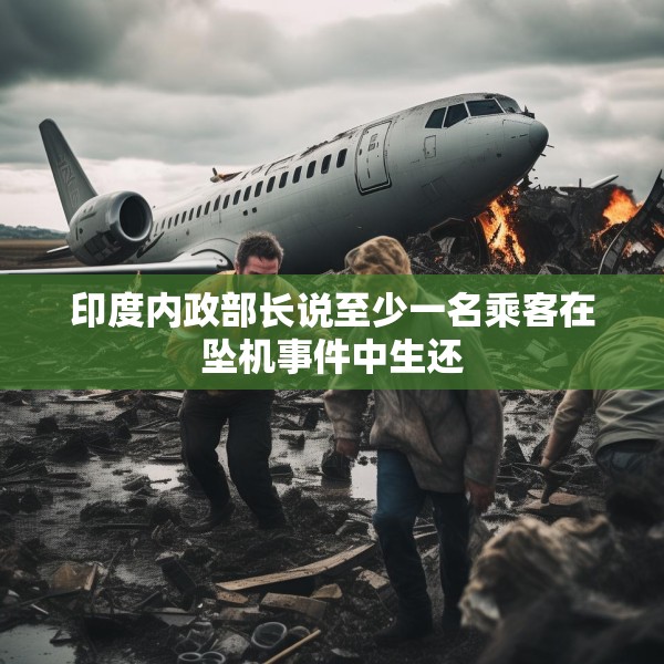 印度内政部长说至少一名乘客在坠机事件中生还