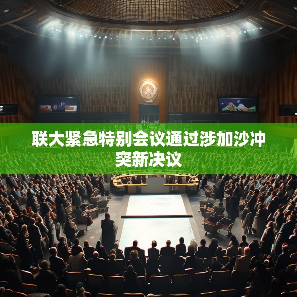 联大紧急特别会议通过涉加沙冲突新决议