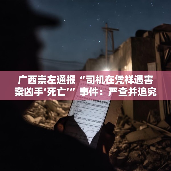 广西崇左通报“司机在凭祥遇害案凶手‘死亡’”事件：严查并追究相关部门和人员责任