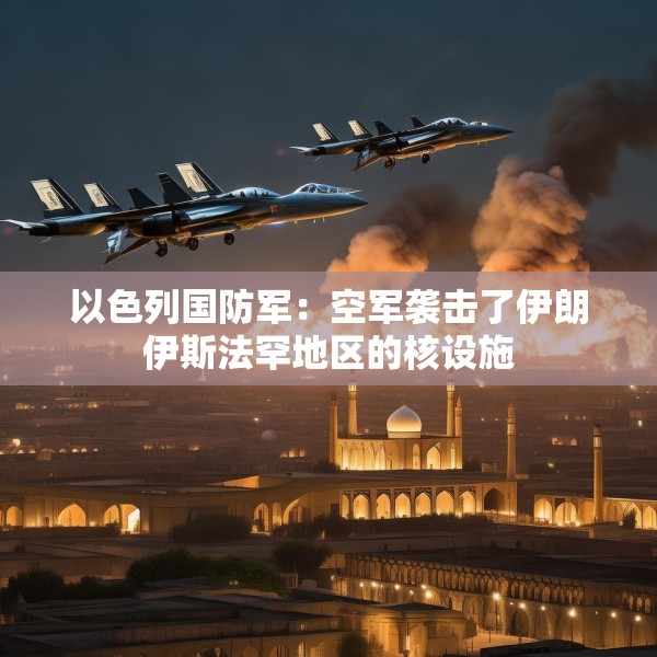 以色列国防军：空军袭击了伊朗伊斯法罕地区的核设施