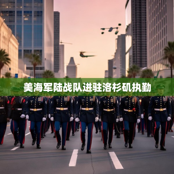 美海军陆战队进驻洛杉矶执勤