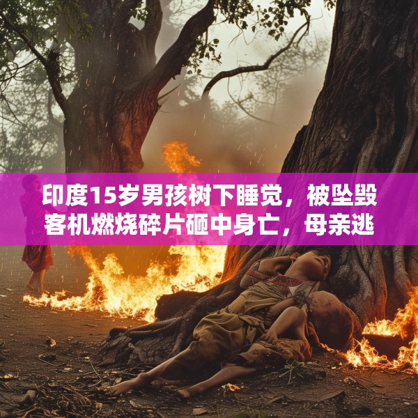 印度15岁男孩树下睡觉，被坠毁客机燃烧碎片砸中身亡，母亲逃出火海