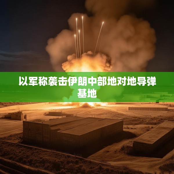 以军称袭击伊朗中部地对地导弹基地